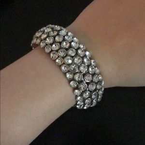 Multi-Row Crystal Stretch Bracelet